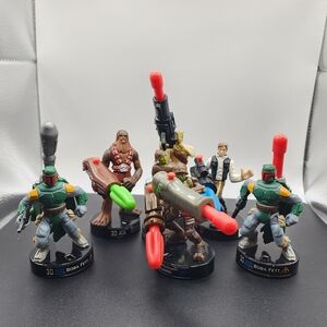 Star Wars Action Figure Set with Red and Green Accents